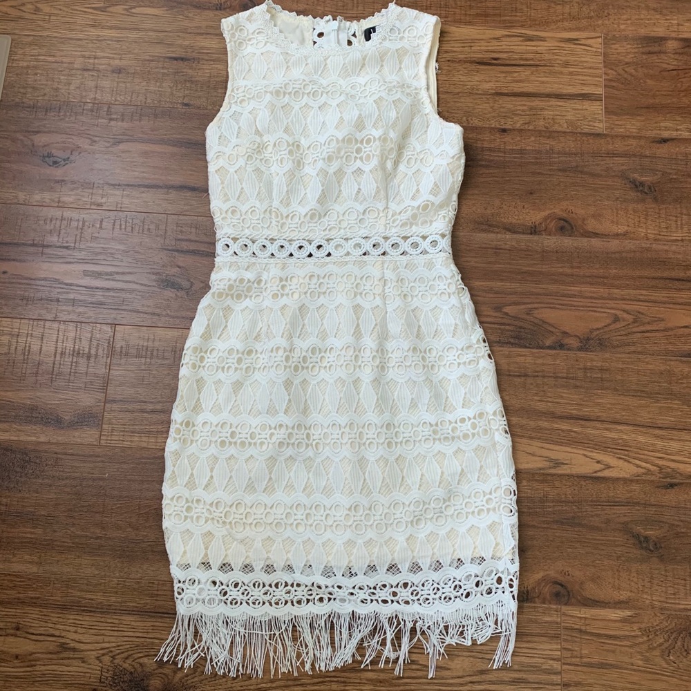 White Crochet Dress